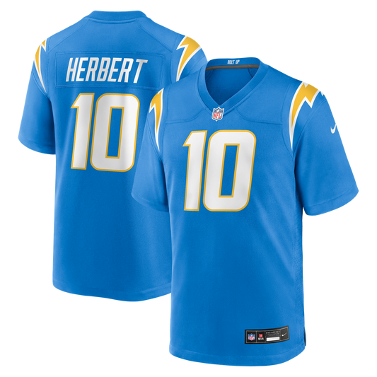 Justin Herbert Los Angeles Chargers Nike Player Game Jersey - Powder Blue
