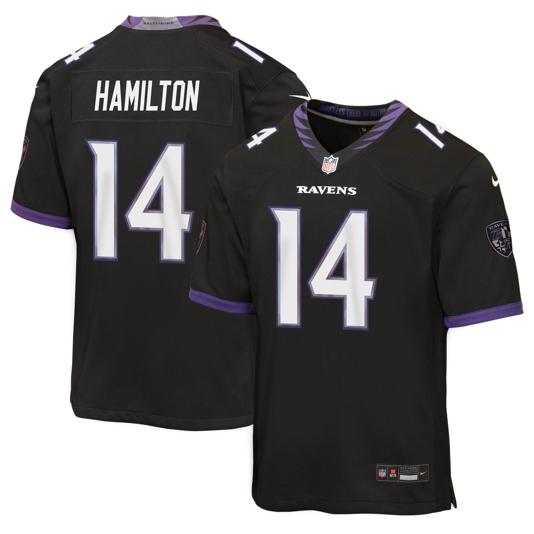 Kyle Hamilton Baltimore Ravens Nike Youth Alternate Game Jersey - Black