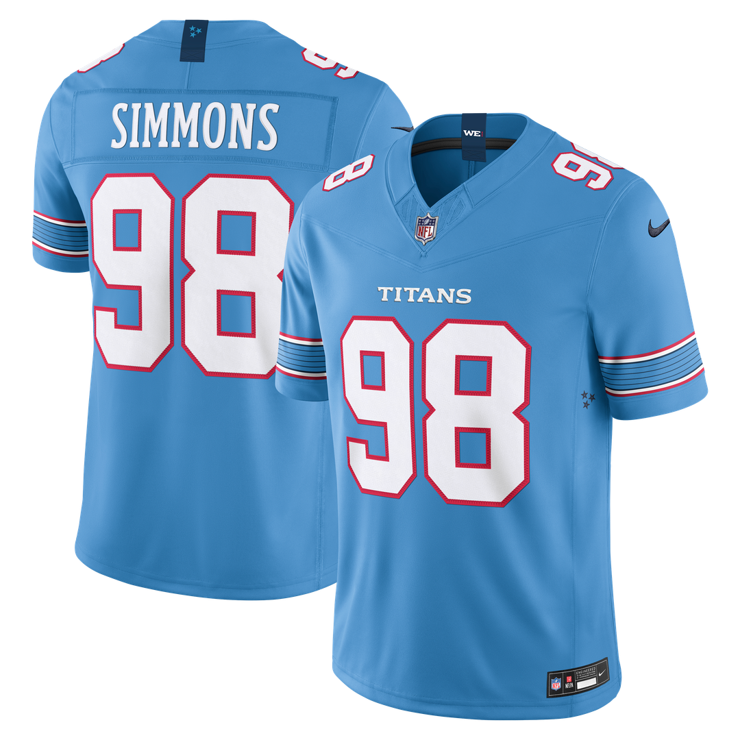 Jeffery Simmons Tennessee Titans Nike Vapor F.U.S.E. Stitched Limited Jersey - White