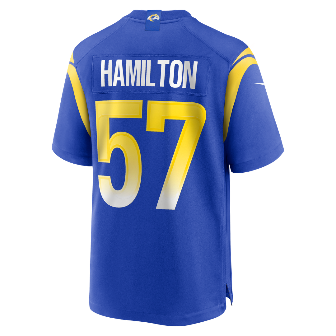 Ty Hamilton Los Angeles Rams Nike Team Game Jersey -  Royal