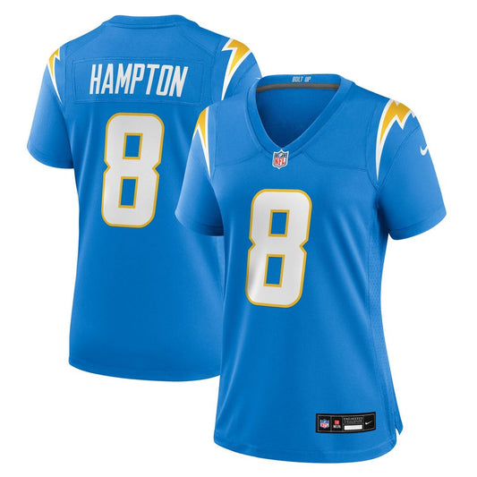 Omarion Hampton Los Angeles Chargers Nike Women's Team Game Jersey -  Powder Blue