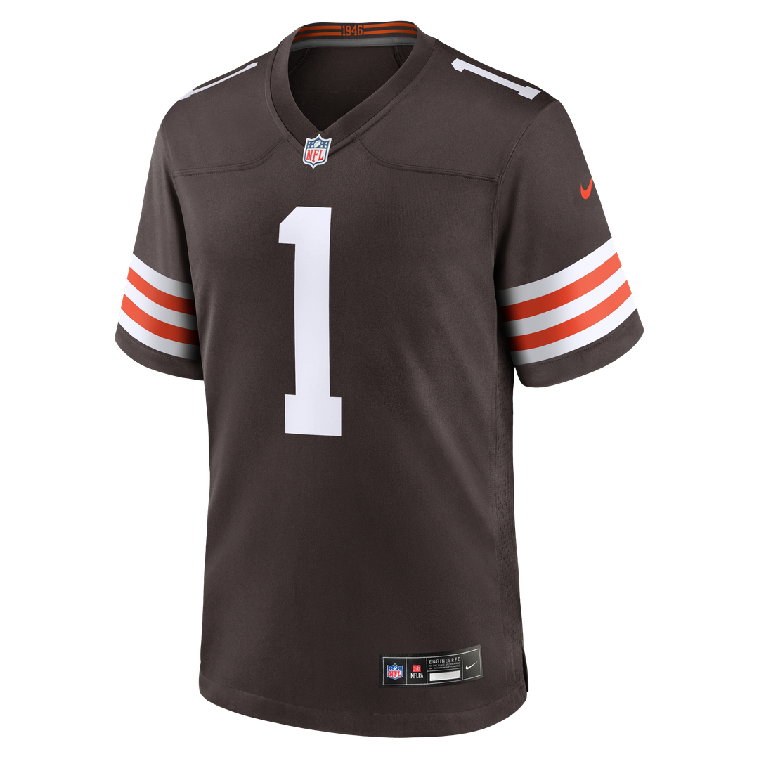Number 1 Dad Cleveland Browns Nike Game Jersey - Brown