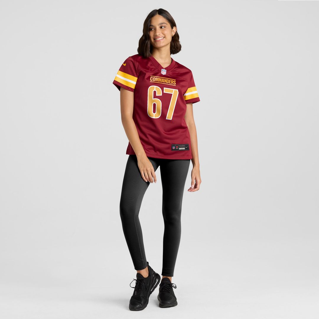 Nick Allegretti Washington Commanders Nike Women's  Game Jersey -  Burgundy
