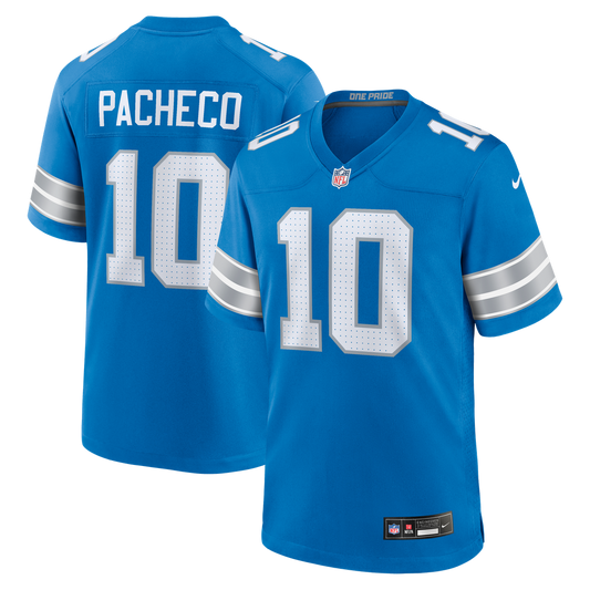 Isiah Pacheco Detroit Lions Nike Team Game Jersey -  Blue