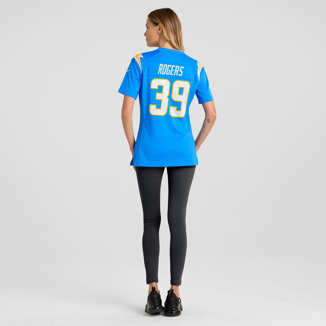 Eric Rogers Los Angeles Chargers Nike Women's Team Game Jersey -  Powder Blue