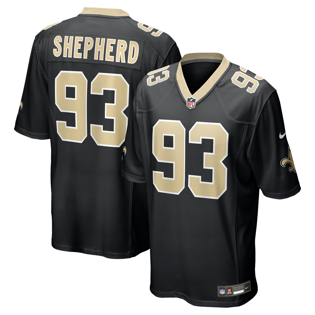 Nathan Shepherd New Orleans Saints Nike Game Jersey - Black