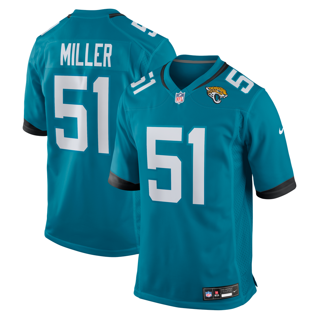 Ventrell Miller Jacksonville Jaguars Nike  Game Jersey -  Teal