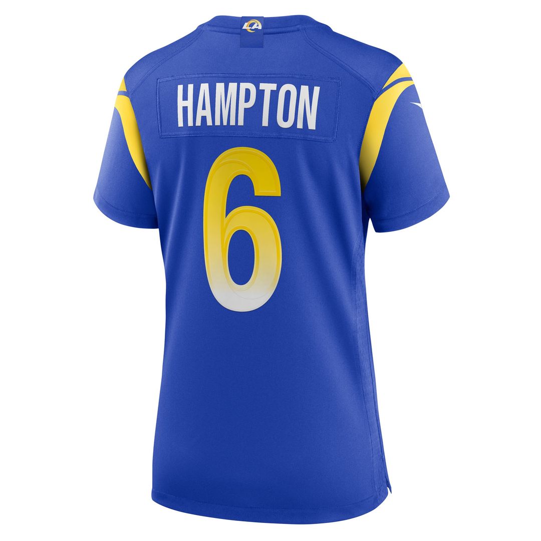 Nick Hampton Los Angeles Rams Nike Women's Team Game Jersey -  Royal