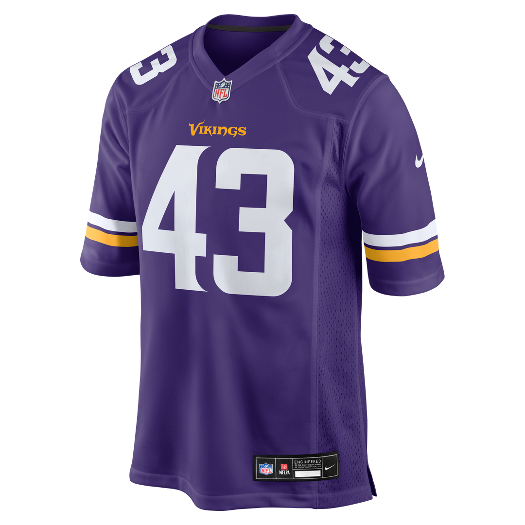 Andrew Van Ginkel Minnesota Vikings Nike Team Game Jersey -  Purple