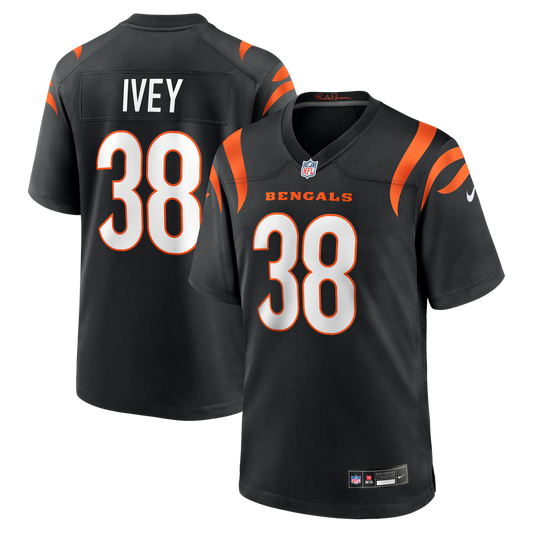 DJ Ivey Cincinnati Bengals Nike Team Game Jersey -  Black