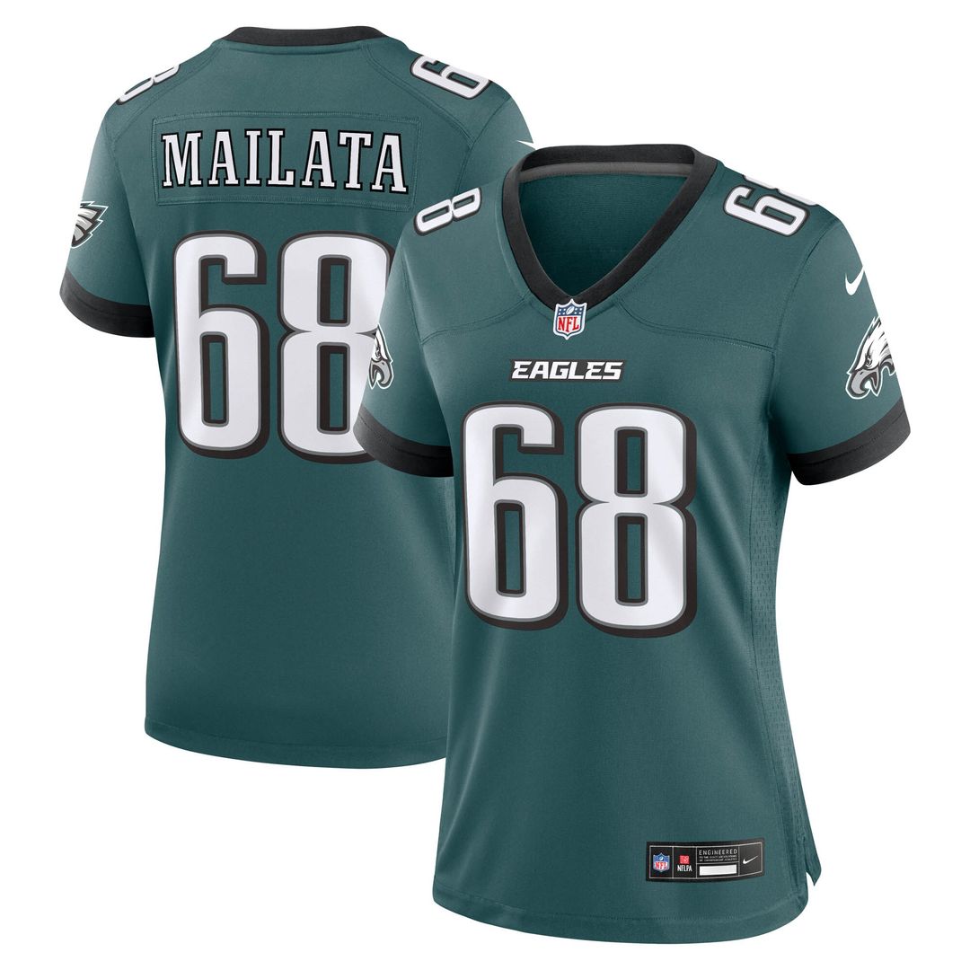 Jordan Mailata Philadelphia Eagles Nike Women's Team Game Jersey -  Midnight Green