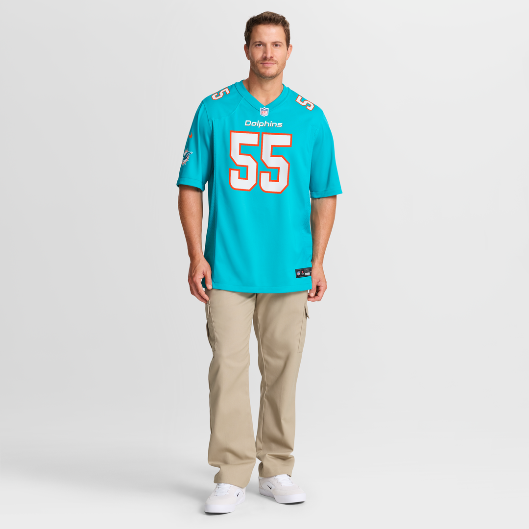 Aaron Brewer Miami Dolphins Nike  Game Jersey -  Aqua