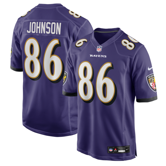 Cornelius Johnson Baltimore Ravens Nike Team Game Jersey -  Purple