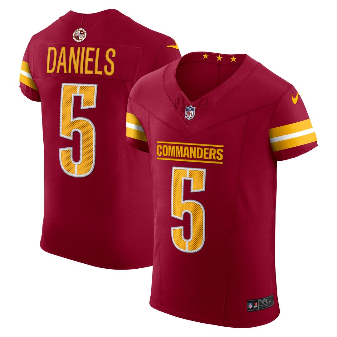 Jayden Daniels Washington Commanders Nike Alternate  Vapor F.U.S.E. Elite Jersey - Black