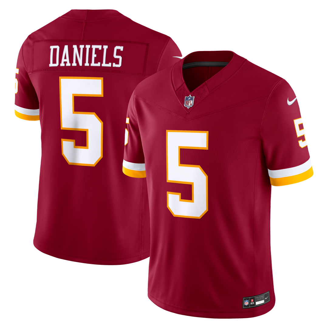 Jayden Daniels Washington Commanders Nike Vapor F.U.S.E. Stitched Limited Jersey - White