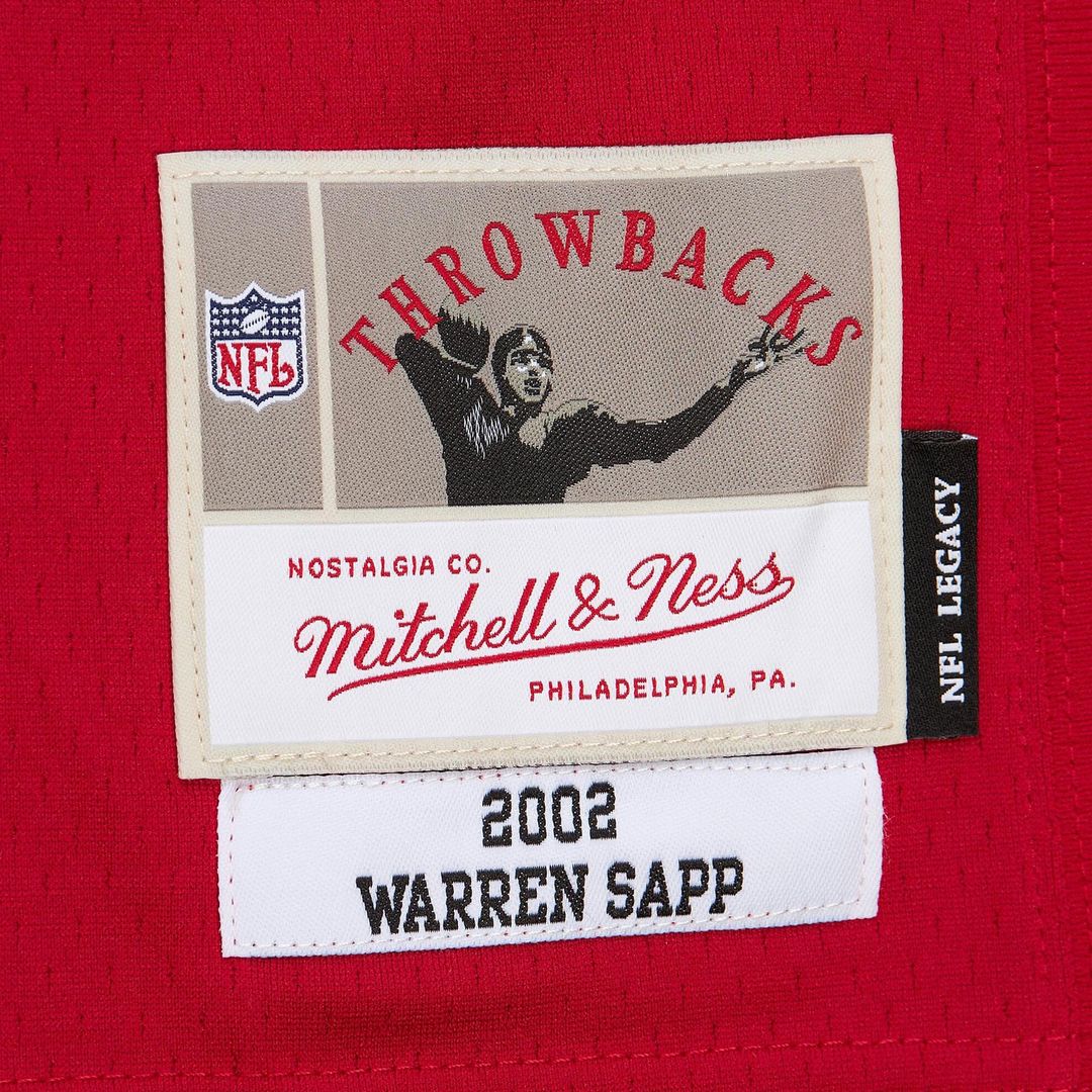 Warren Sapp Tampa Bay Buccaneers Mitchell & Ness 2002 Legacy Replica Jersey - Red