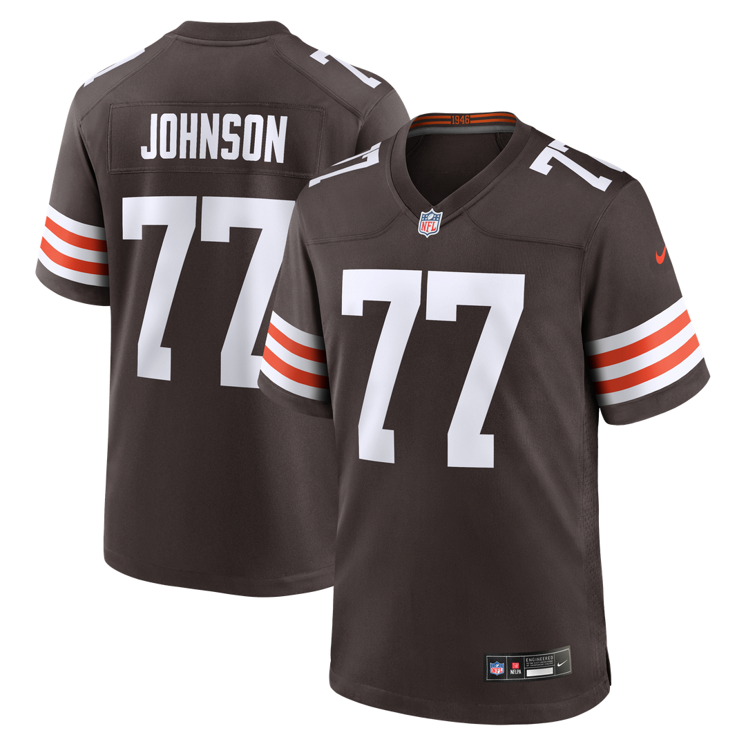 Zion Johnson Cleveland Browns Nike Team Game Jersey -  Brown