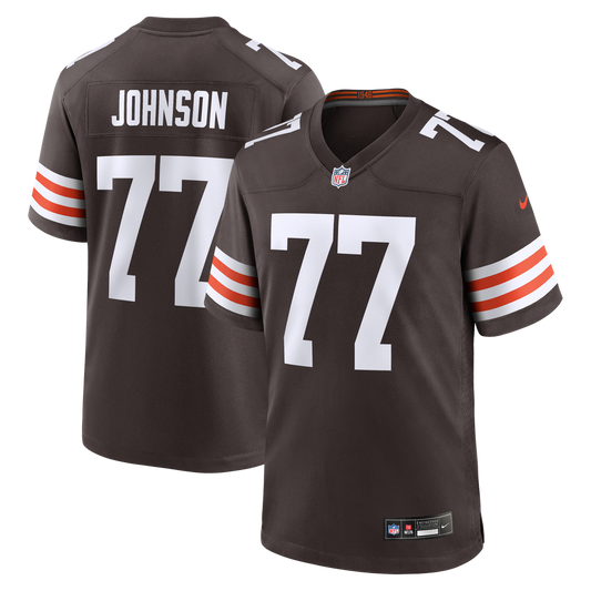 Zion Johnson Cleveland Browns Nike Team Game Jersey -  Brown