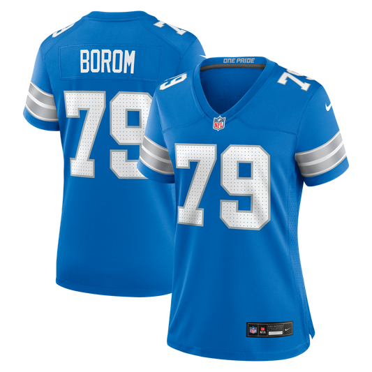Larry Borom Detroit Lions Nike Women's Team Game Jersey -  Blue