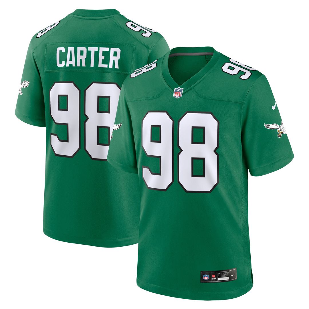 Jalen Carter Philadelphia Eagles Nike Team Game Jersey -  Midnight Green