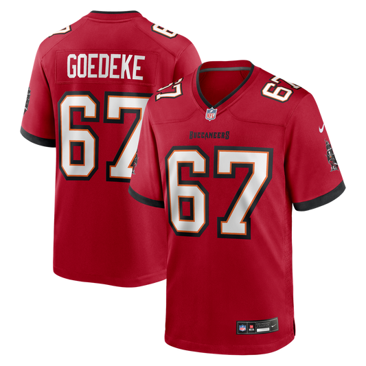 Luke Goedeke Tampa Bay Buccaneers Nike Game Player Jersey - Red