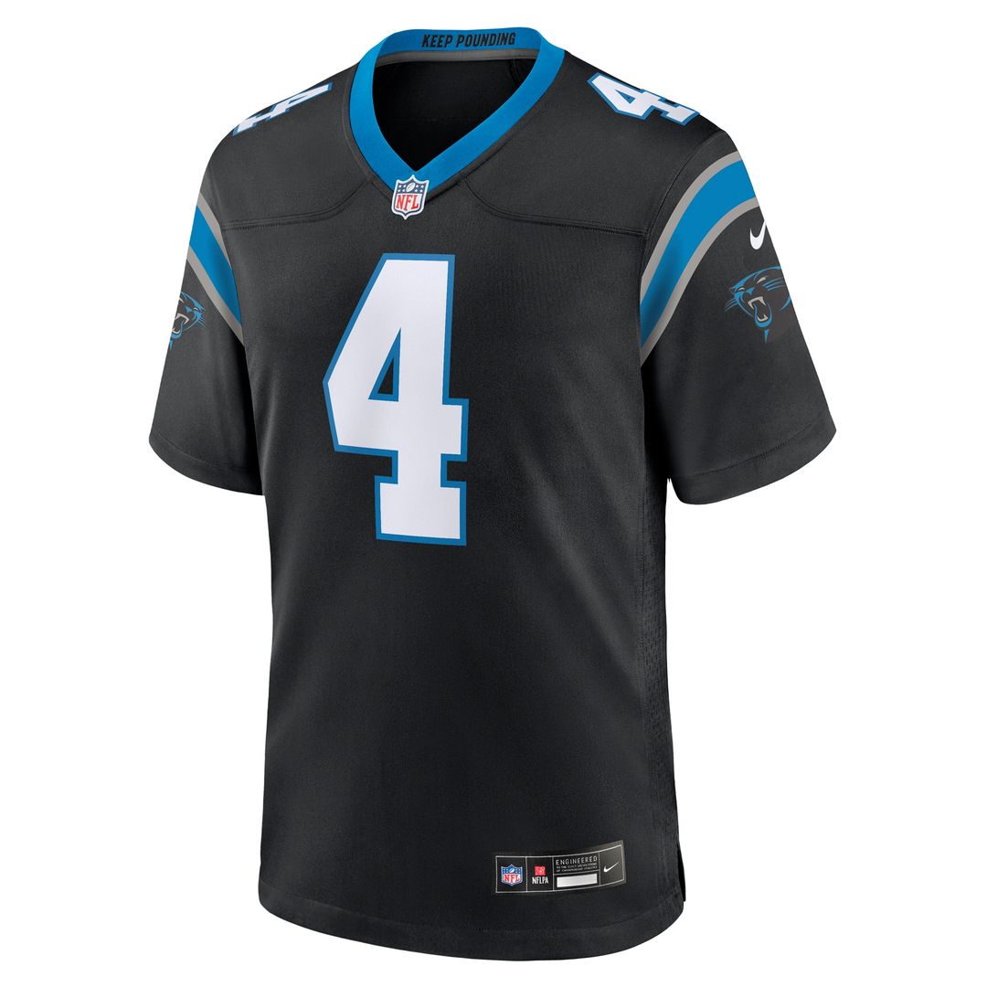 Tetairoa McMillan Carolina Panthers Nike Team Game Jersey - Black