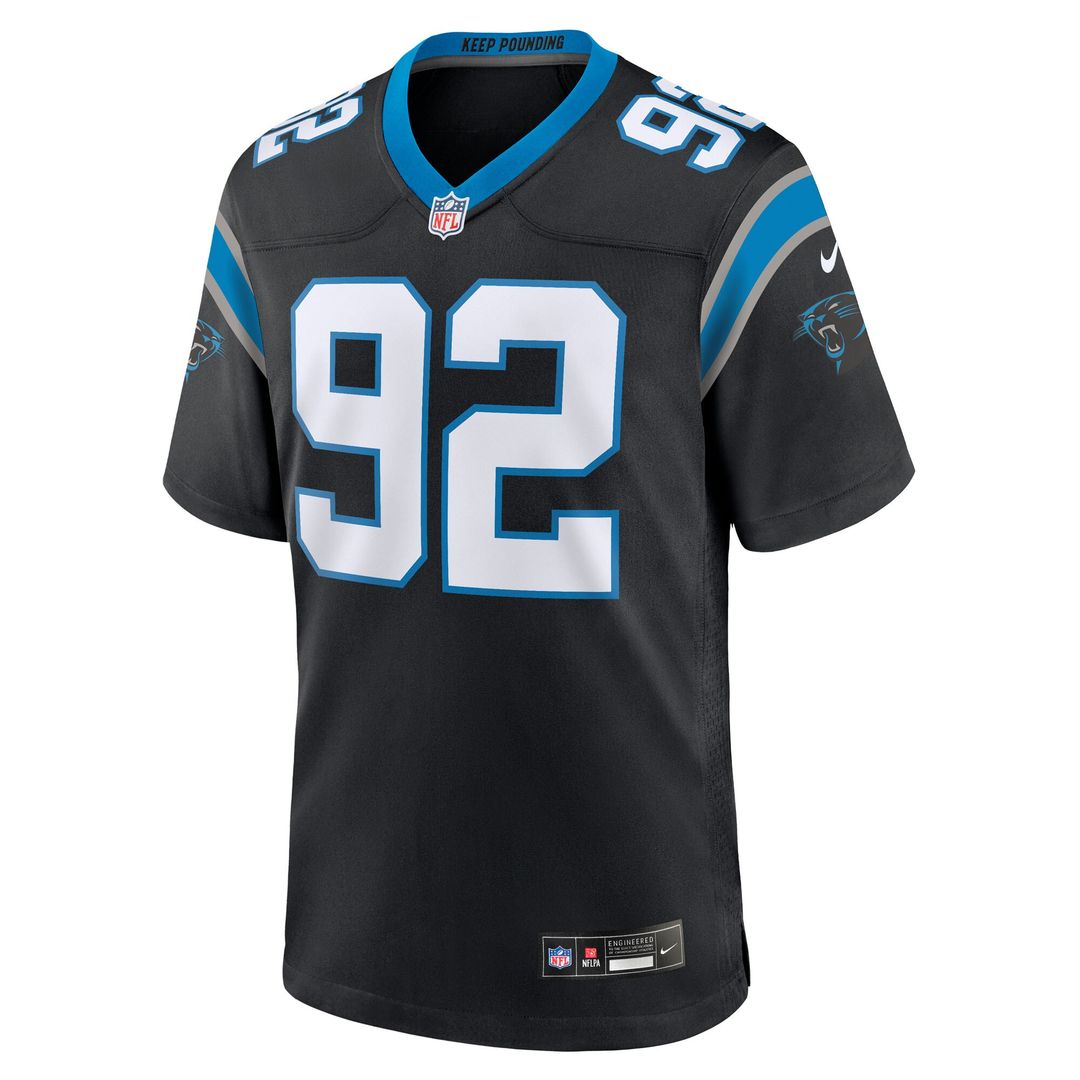 Cam Jackson Carolina Panthers Nike Team Game Jersey -  Black