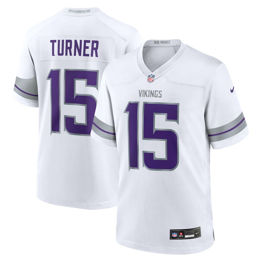 Dallas Turner Minnesota Vikings Nike  Game Jersey -  Purple