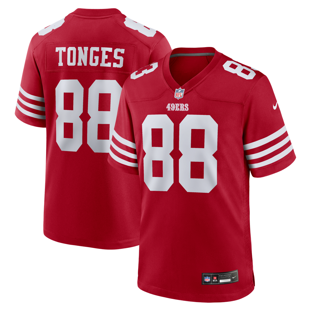 Jake Tonges San Francisco 49ers Nike Team Game Jersey -  Scarlet