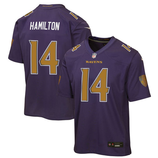 Kyle Hamilton Baltimore Ravens Nike Youth Alternate 2 Game Jersey - Purple