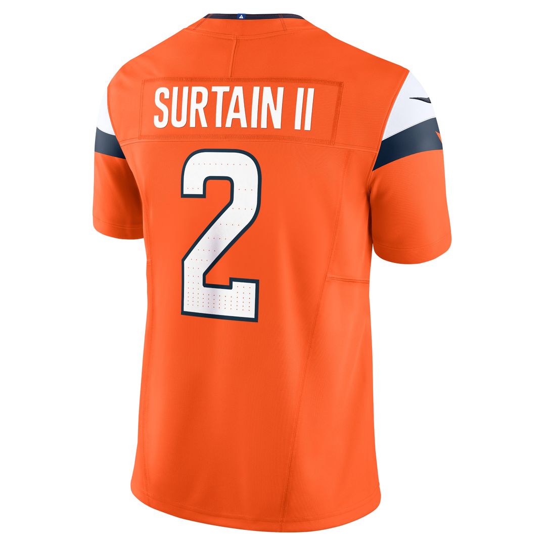 Patrick Surtain II Denver Broncos Nike Team Vapor F.U.S.E. Limited Jersey - Orange