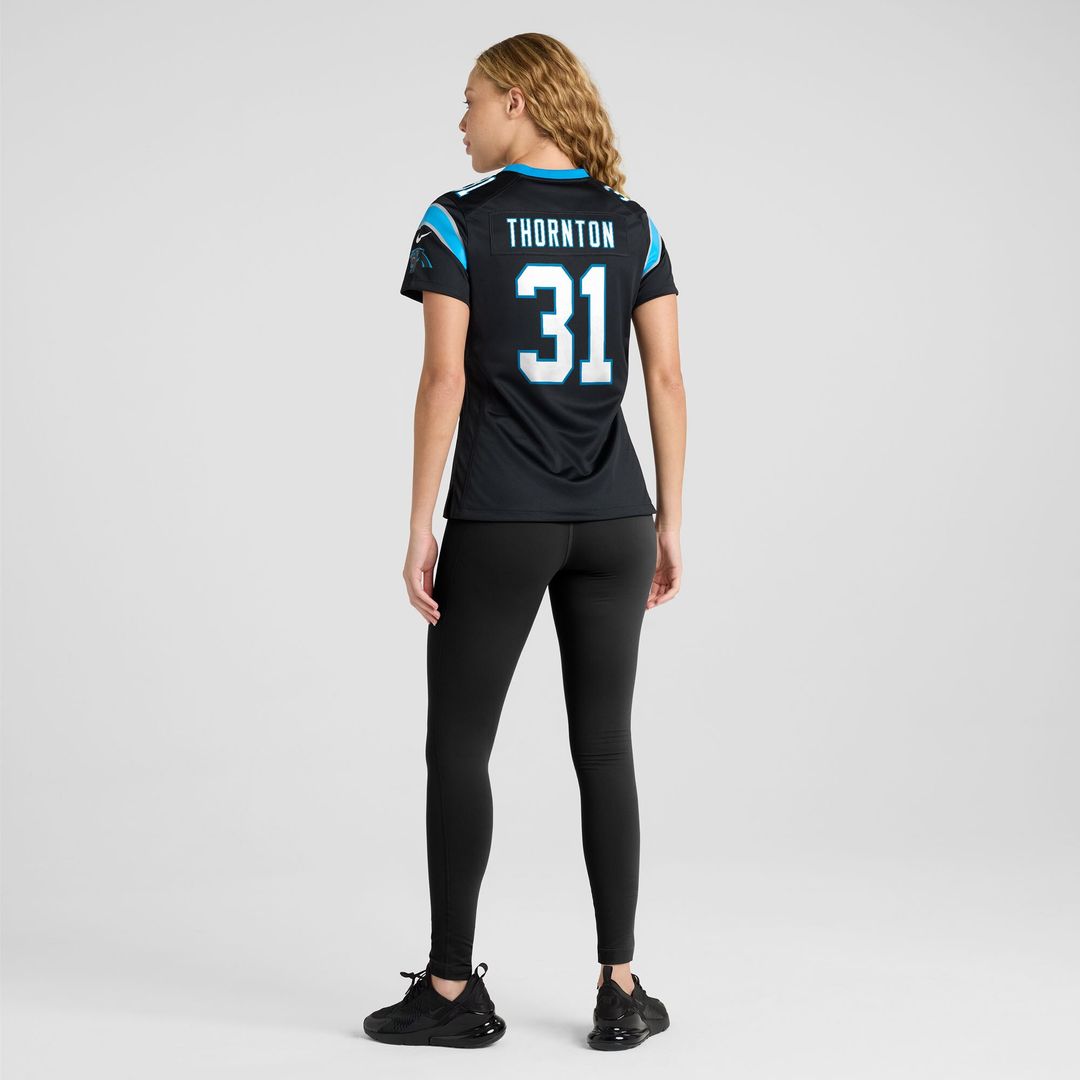 Corey Thornton Carolina Panthers Nike Women's Team Game Jersey -  Black