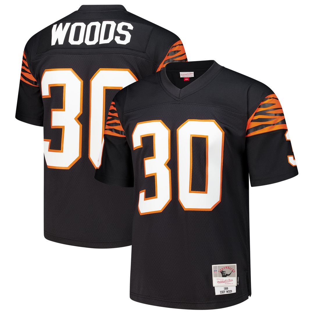 Ickey Woods Cincinnati Bengals Mitchell & Ness 1988 Legacy Replica Jersey - Black