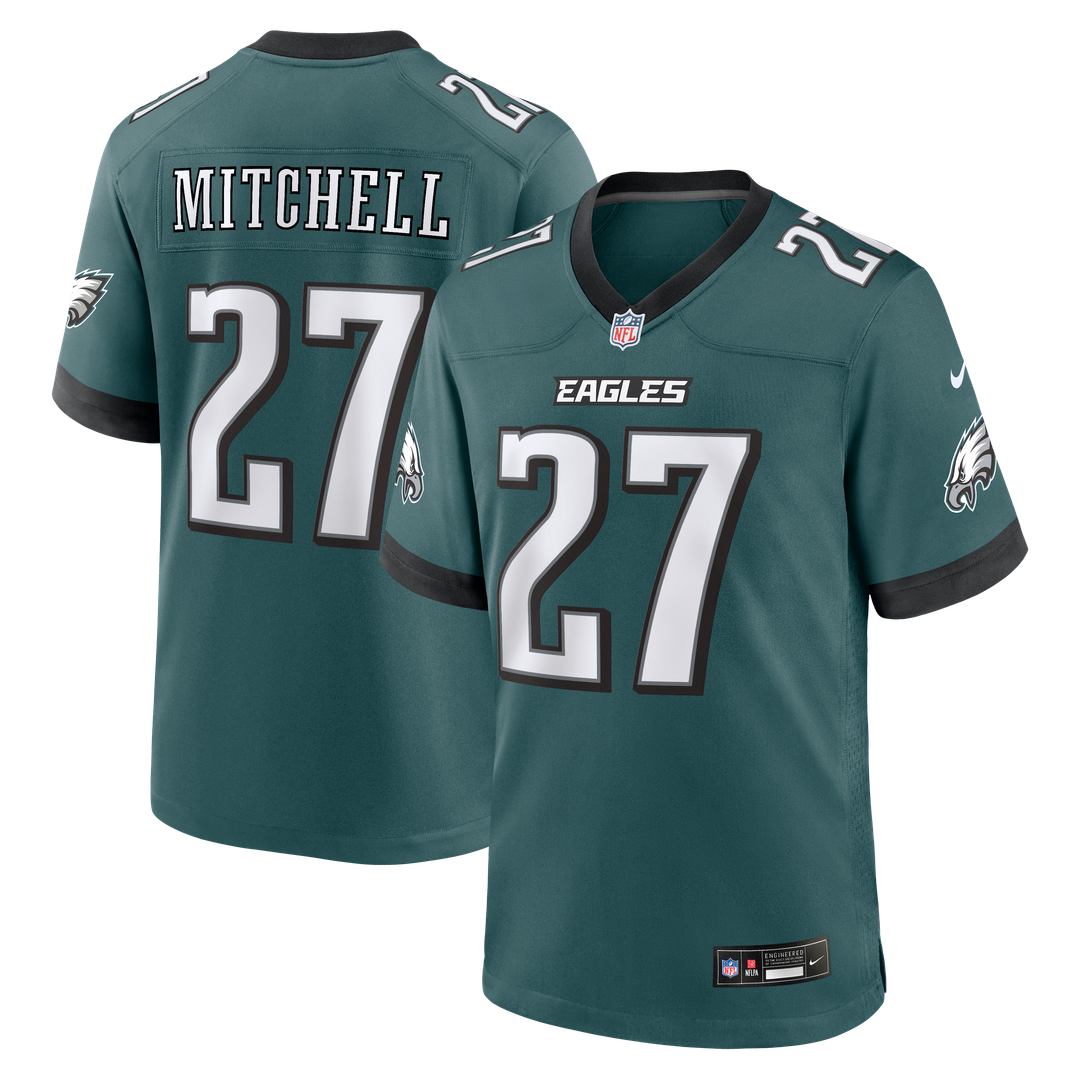 Quinyon Mitchell Philadelphia Eagles Nike Team Game Jersey -  Midnight Green