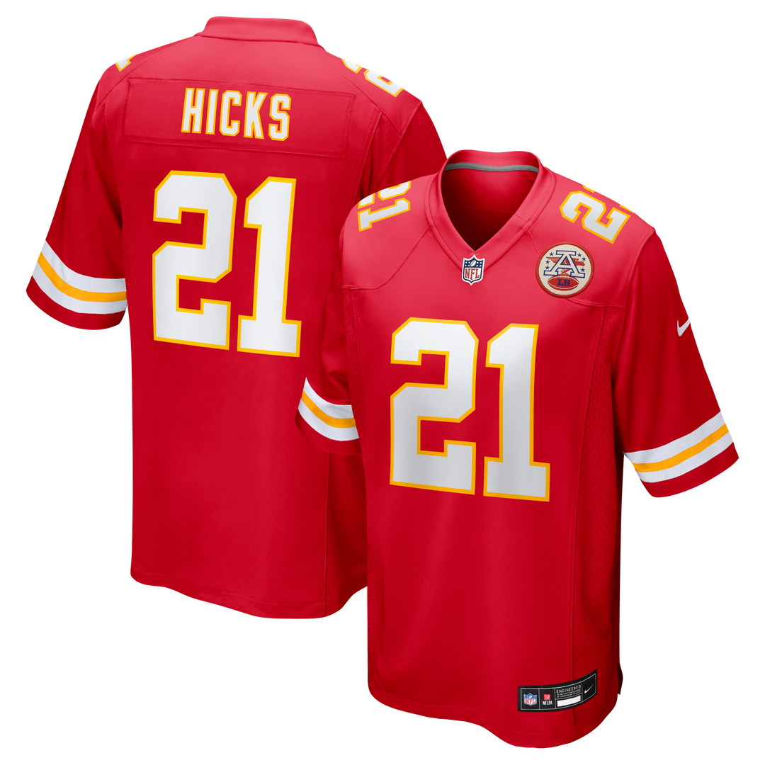 Jaden Hicks Kansas City Chiefs Nike  Game Jersey -  Red