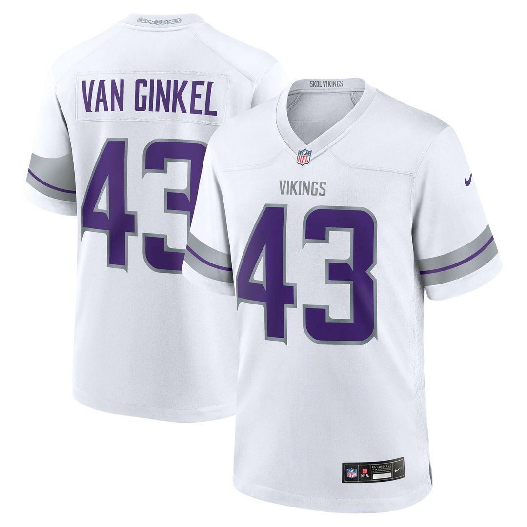 Andrew Van Ginkel Minnesota Vikings Nike Team Game Jersey -  Purple