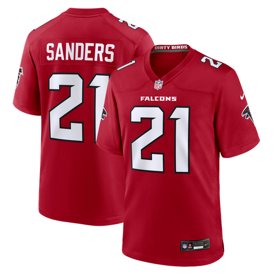 Deion Sanders Atlanta Falcons Nike Retired Player Game Jersey - Red