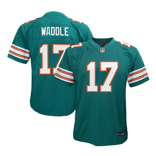 Jaylen Waddle Miami Dolphins Nike Youth Game Jersey - Aqua