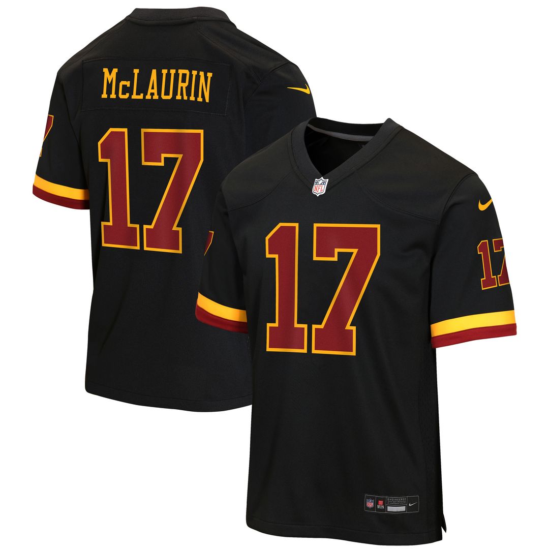 Terry McLaurin Washington Commanders Nike Youth Hail Raiser Alternate Game Jersey - Black