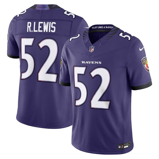 Ray Lewis Baltimore Ravens Nike Vapor F.U.S.E. Stitched Retired Limited Jersey - Purple