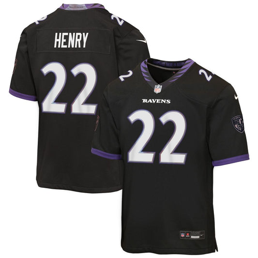 Derrick Henry Baltimore Ravens Nike Youth Alternate Game Jersey - Black