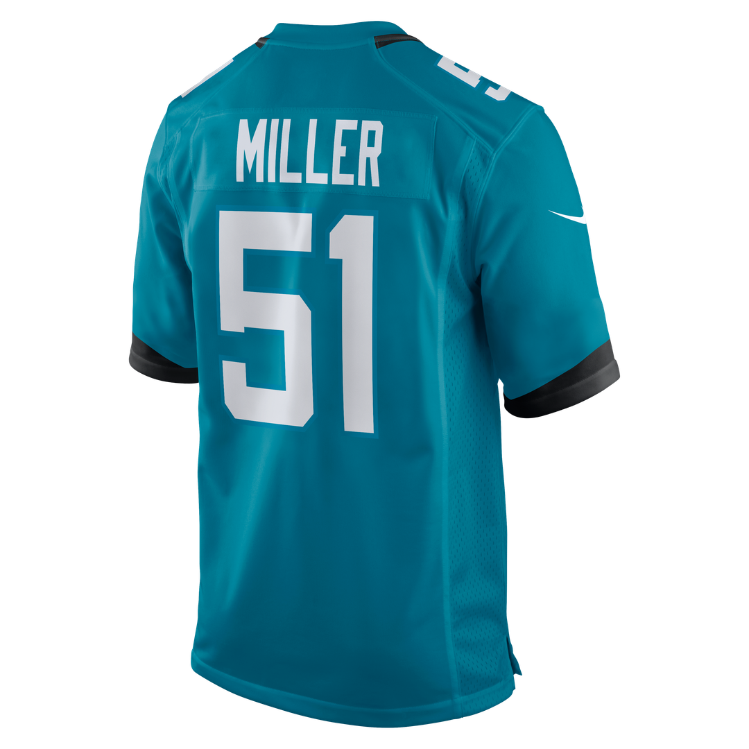 Ventrell Miller Jacksonville Jaguars Nike  Game Jersey -  Teal
