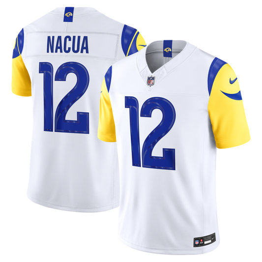 Puka Nacua Los Angeles Rams Nike Vapor F.U.S.E. Stitched Limited Jersey - White