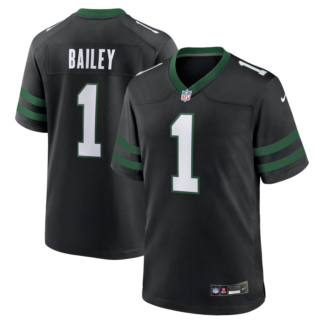 David Bailey New York Jets Nike Alternate Game Player Jersey - Legacy Black