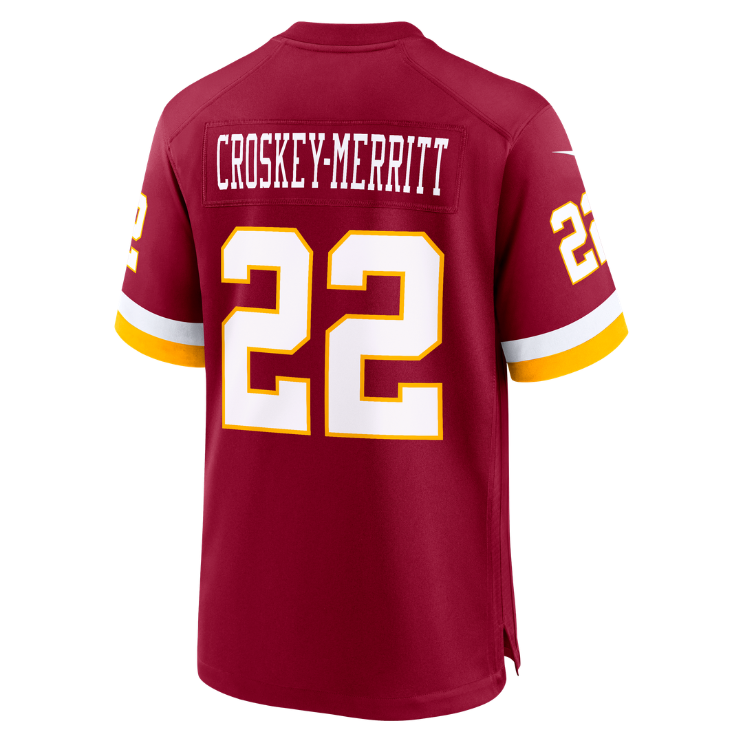 Jacory Croskey-Merritt Washington Commanders Nike Hail Raiser Alternate Game Jersey - Black