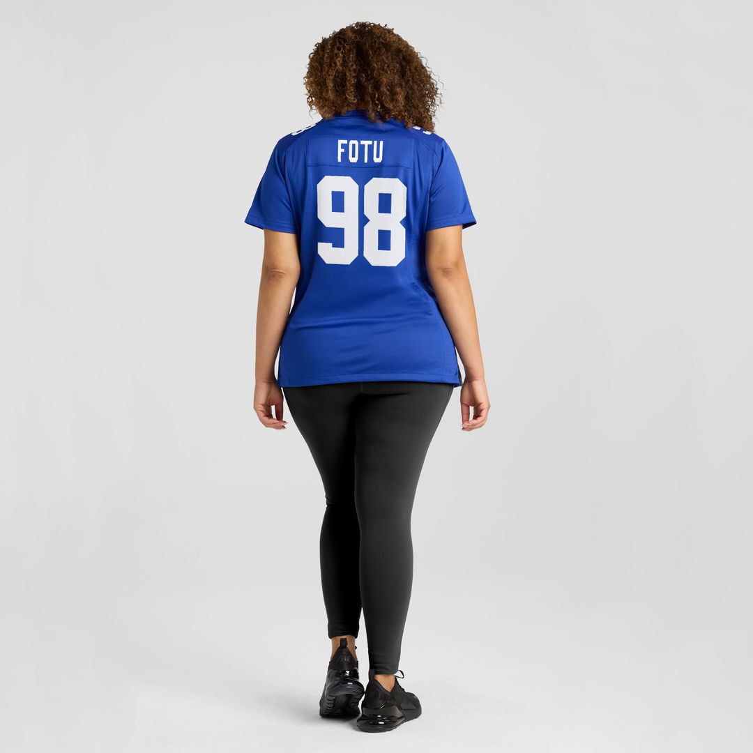Leki Fotu New York Giants Nike Women's Team Game Jersey - Royal