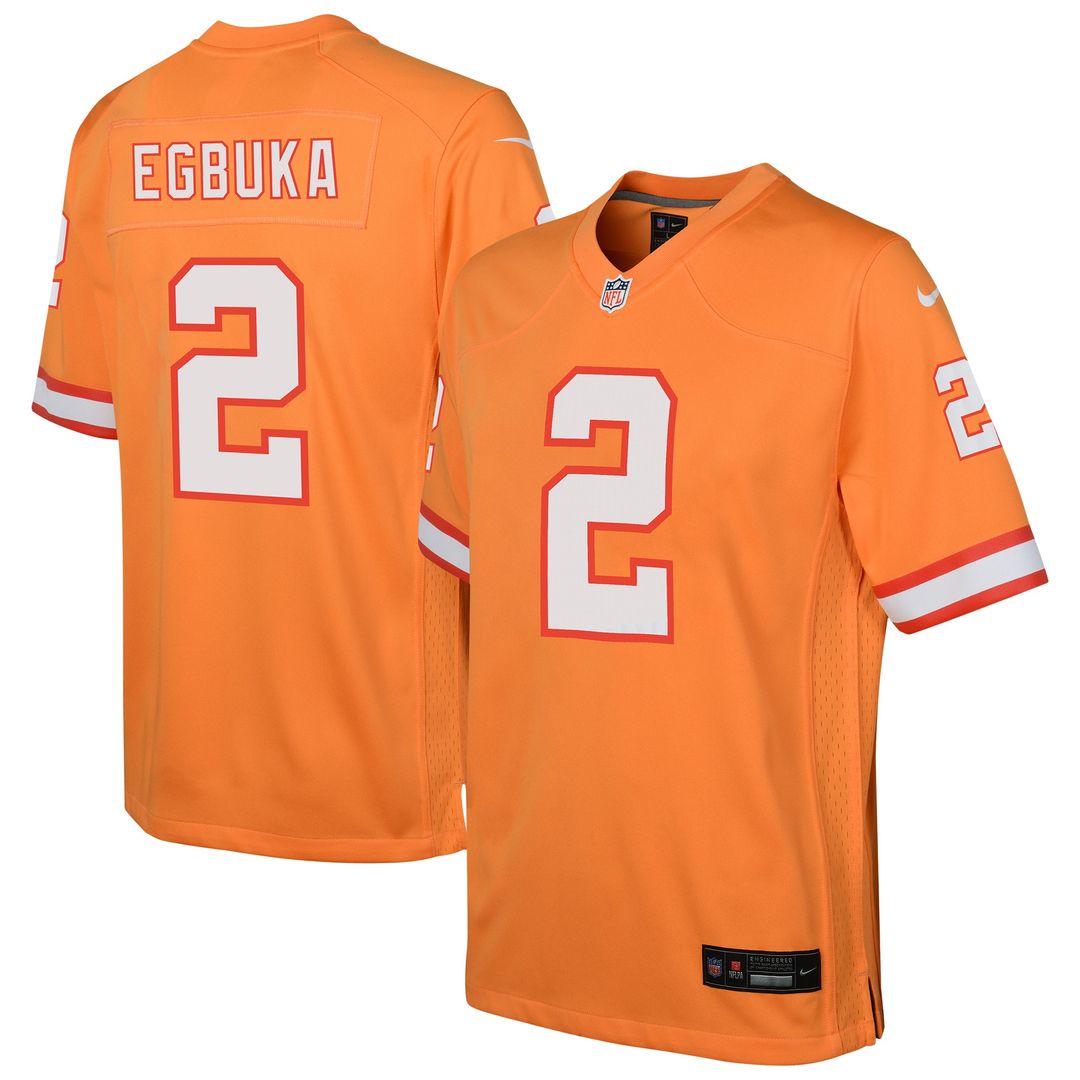 Emeka Egbuka Tampa Bay Buccaneers Nike Youth Team Game Jersey - Orange