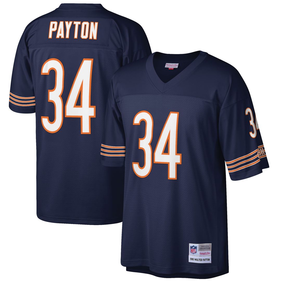 Walter Payton Chicago Bears Mitchell & Ness Big & Tall 1985 Retired Player Replica Jersey - White