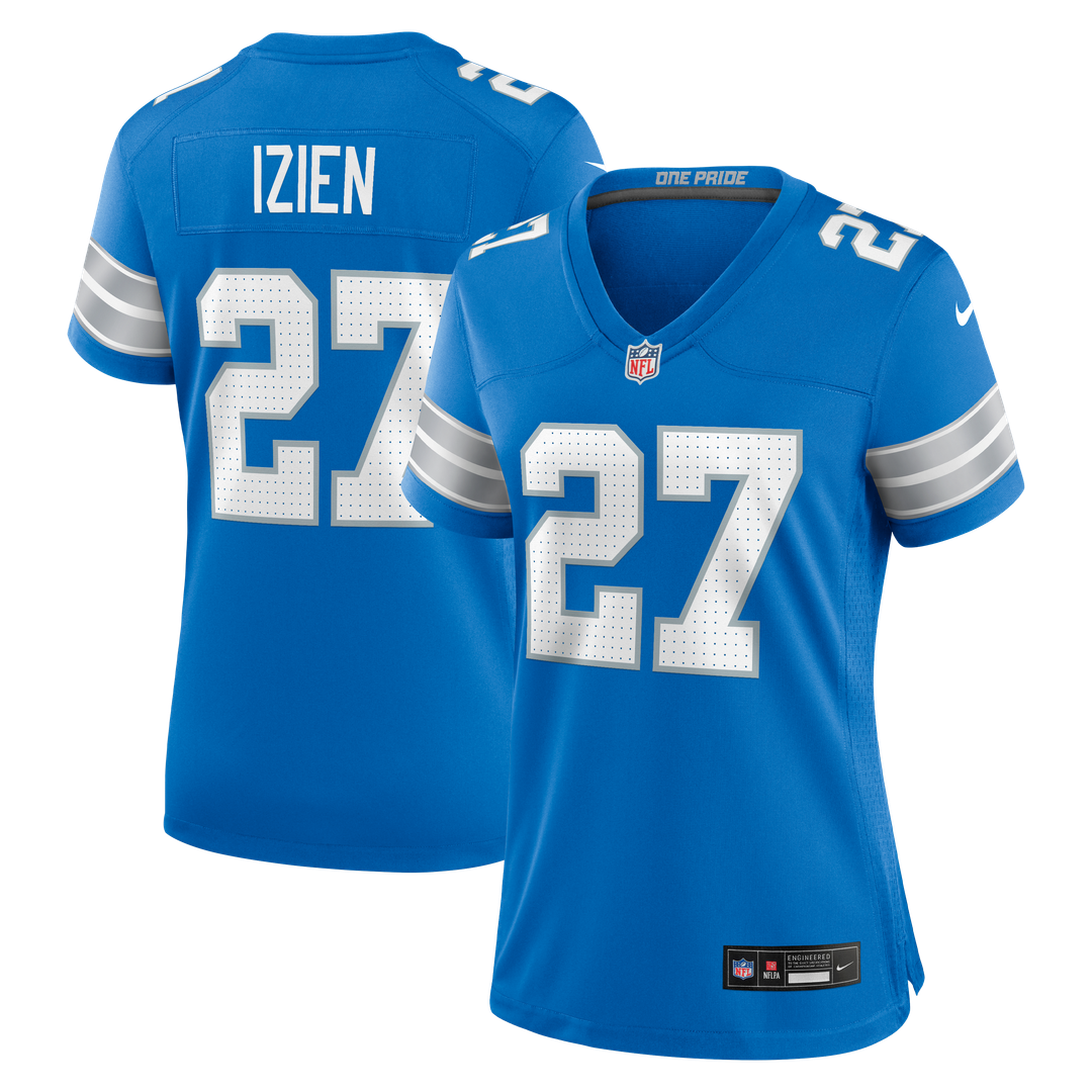 Christian Izien Detroit Lions Nike Women's Team Game Jersey -  Blue