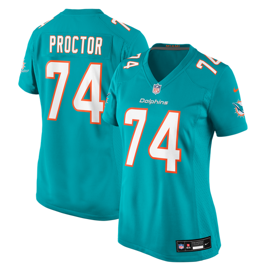 Kadyn Proctor Miami Dolphins Nike Women's Team Game Jersey - Aqua